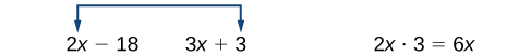 The image displays two distinct mathematical notations. On the left, the expressions